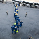 March 6, 2013 - 09:03 - Deputies escort inmates from Men's Central Jail to a Sheriff's bus where they will be transported to court.
Credit: Chris Miller, Los Angeles .County Sheriff's Department